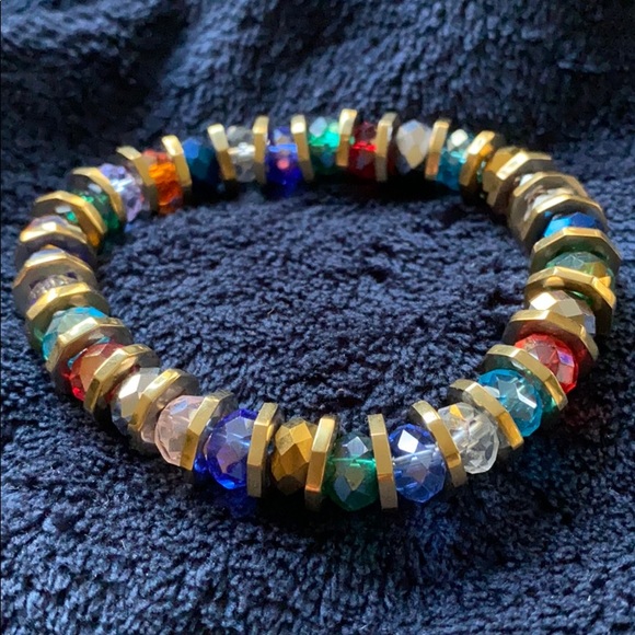 Primary Crystal Bead Stretch Bracelet - Picture 1 of 4